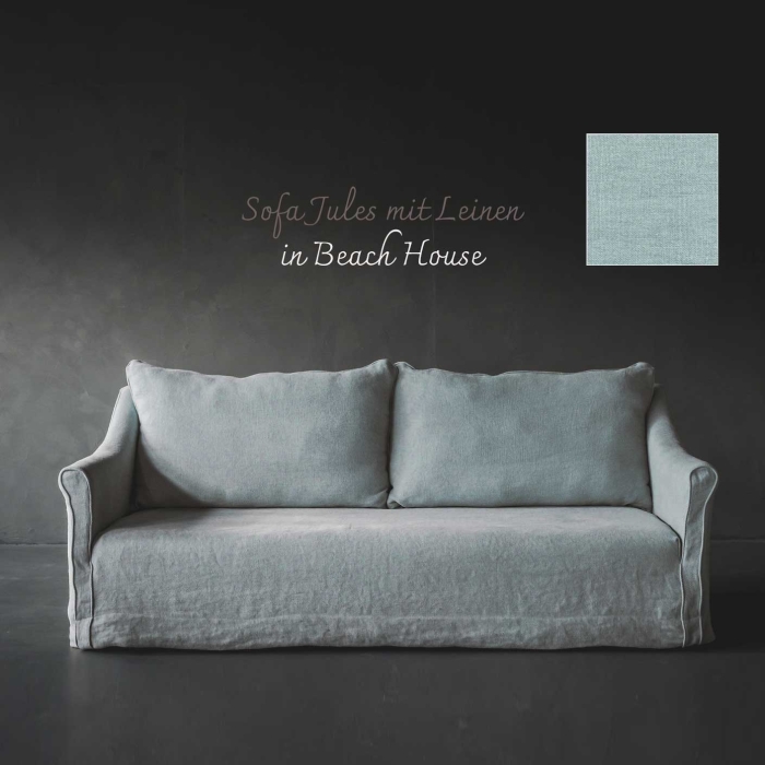 Sofa Jules mit Husse aus belgischem Leinen